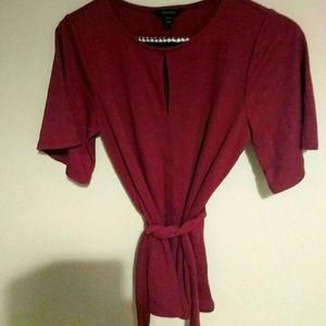 RW & Co smock shirt with tied belt.